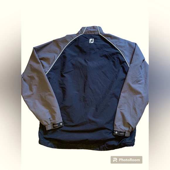 FootJoy Jacket Size XL Black & Gray Half Zip Windbreaker Golf Pullover - Picture 2 of 7